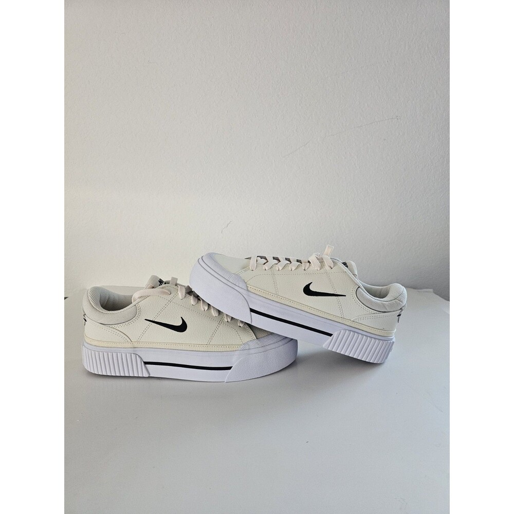 Nike Court Legacy Lift Pale Ivory Black Wmns Size 8